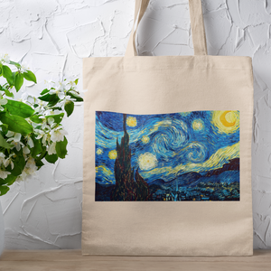 Starry Night Canvas Tote Bag