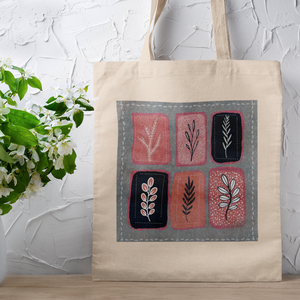 Leafy Patch Canvas Tote Bag