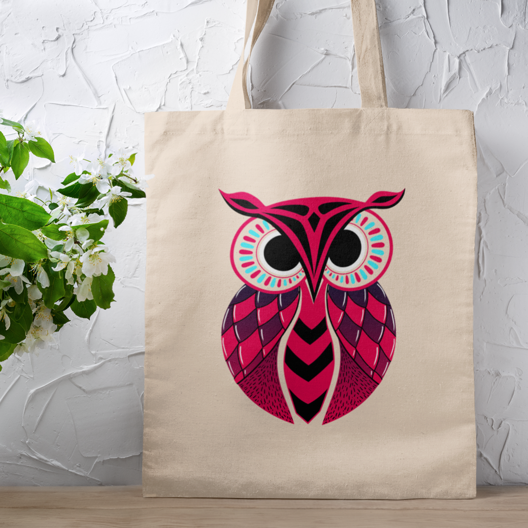 Wise Owl Canvas Tote Bag