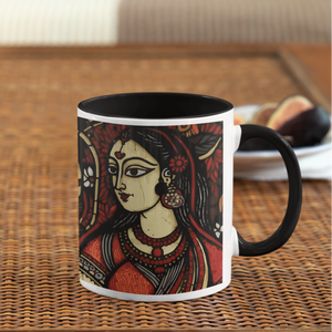 Folk Art Ceramic Coffee Mug